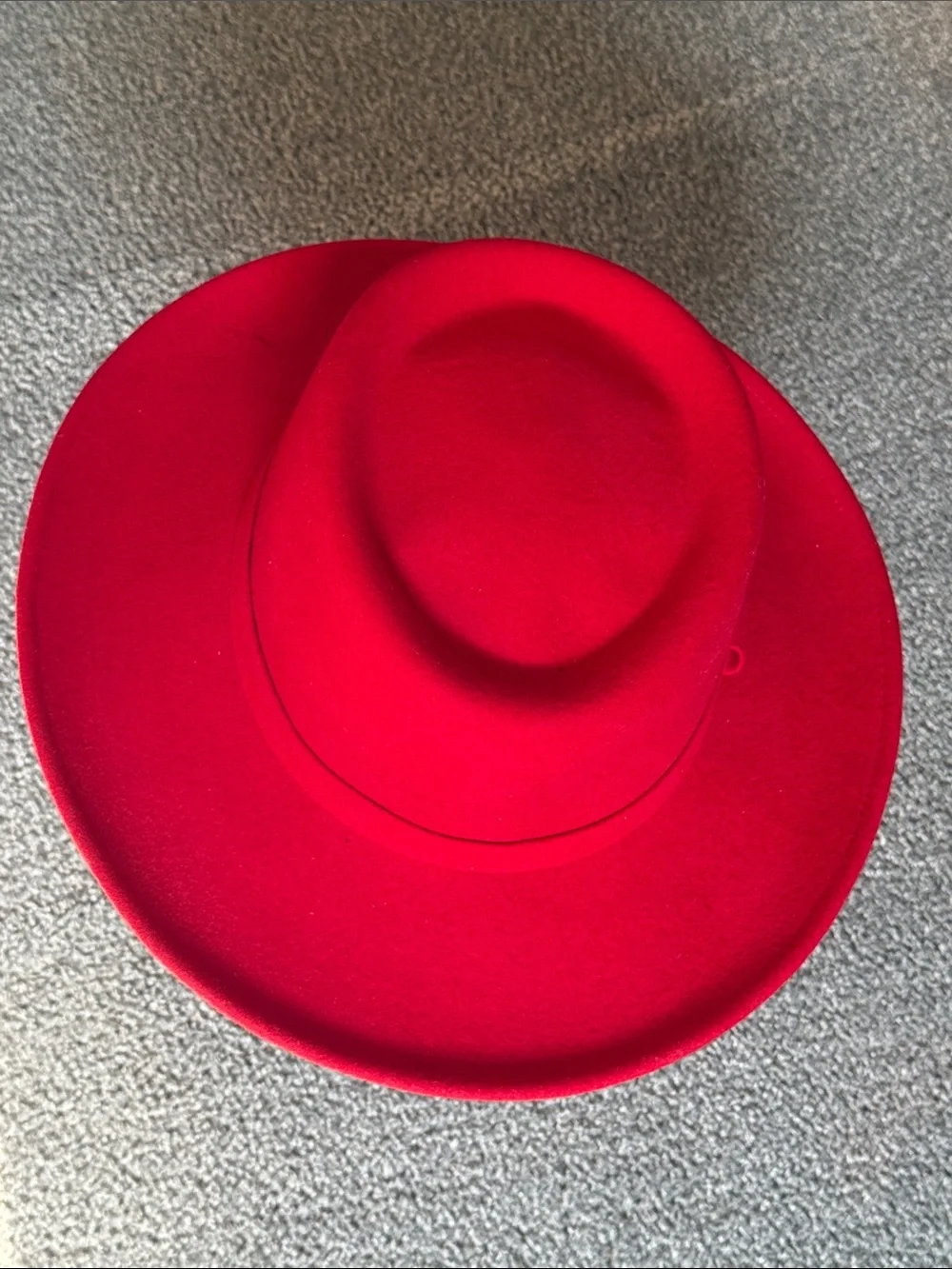 Outback Trading Company Red Fedora Ascott 1322. Wide-Brim-100% Wool Felt. Size L